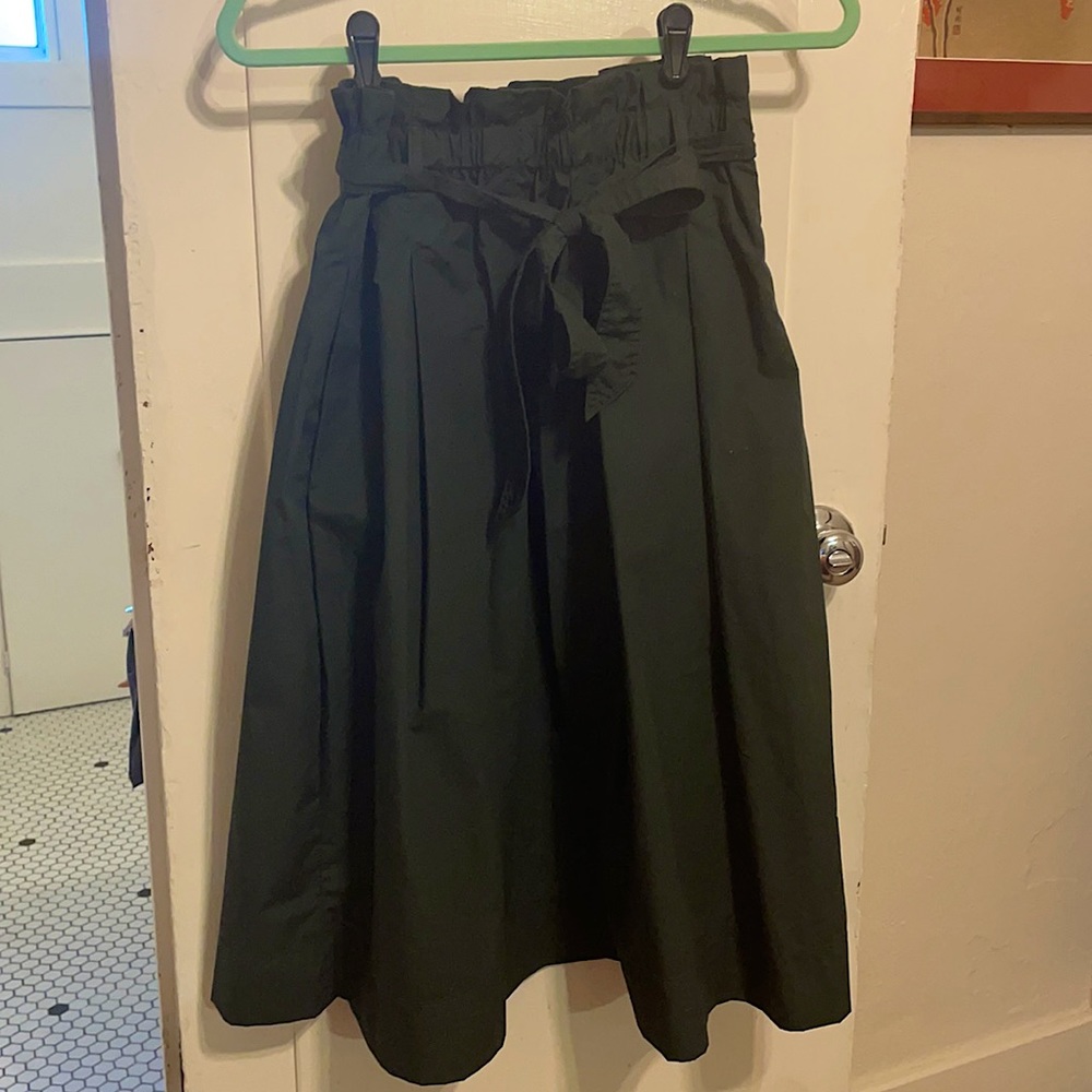 Dark Green H&M Midi Skirt